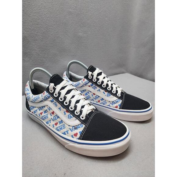 Vans Old Skool I Love Vans Red Hearts Low Top Women's size 9.5 - Picture 1 of 8
